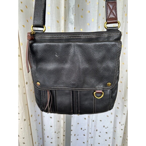 Fossil Morgan Vintage Traveler Genuine Leather Messenger Crossbody Shoulder Bag - Picture 3 of 10